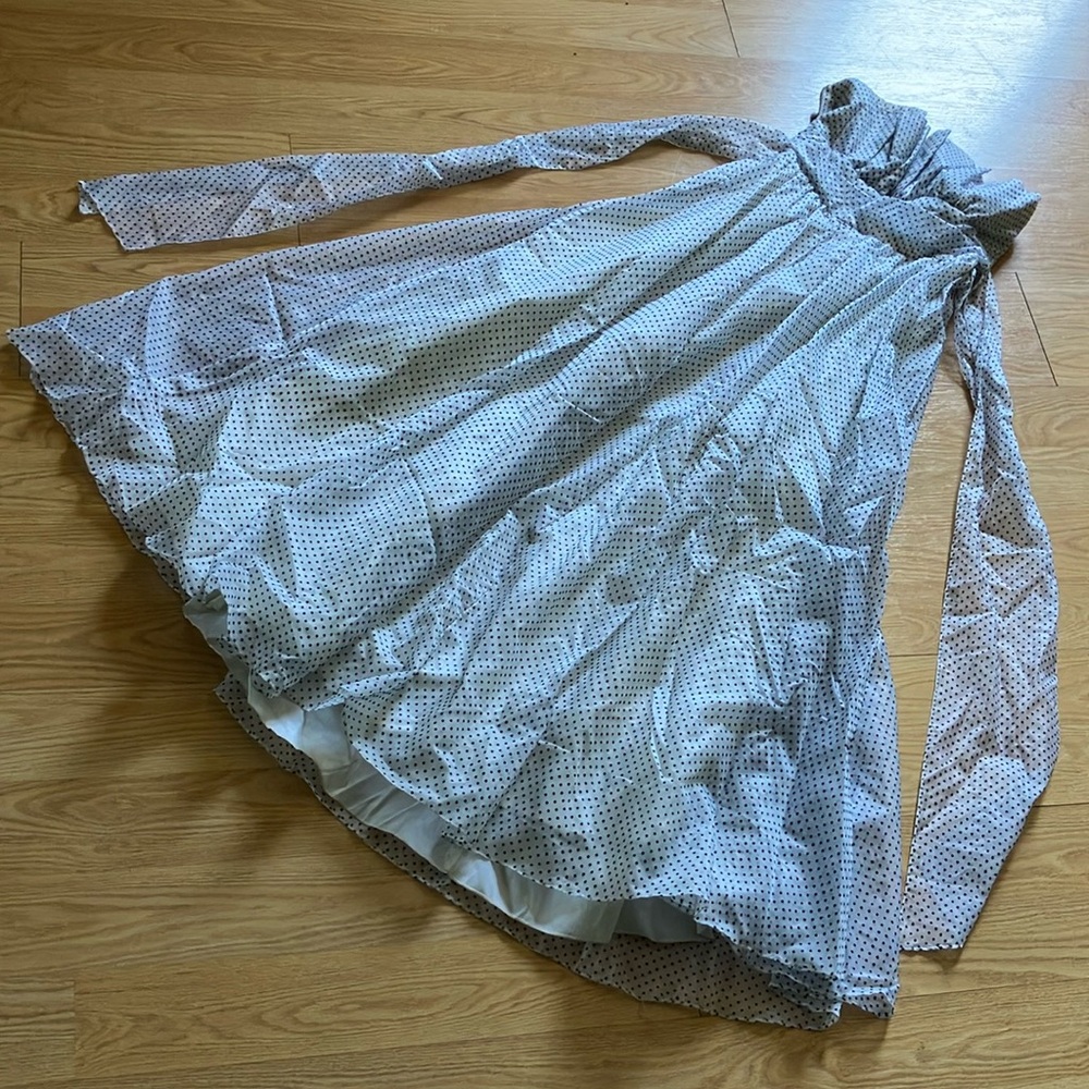 Silver High-Low Maxi Skirt with Tie Front